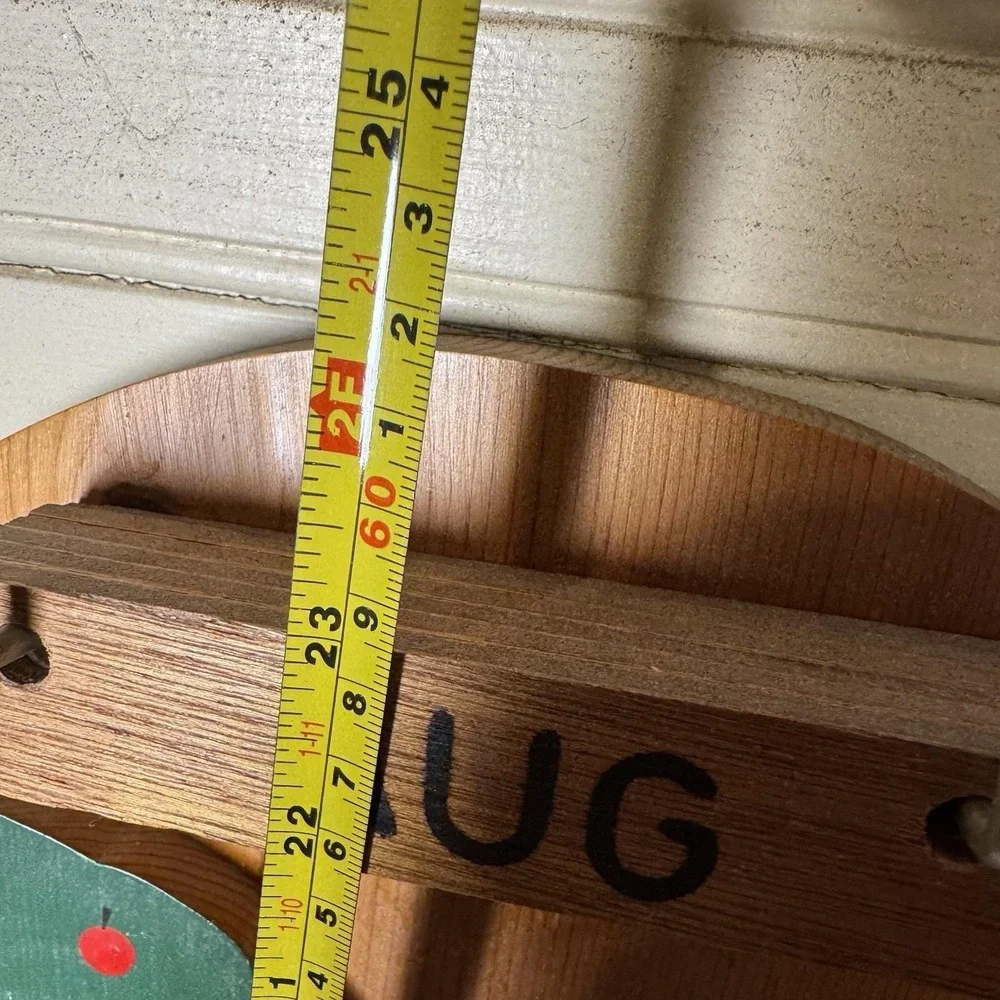 Vintage Wooden Perpetual Wall Calendar Home Sweet Home Folk Art 24